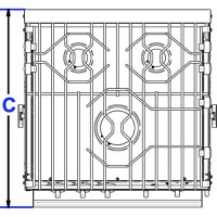 Force 10 For63251 Gimballed Gas Galley Range, American Standard, 2 Burner W/Oven - 63251 - 924-For63251F1